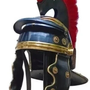 Roman Centurion Helmet - Large Gallic Helmet with Red Crest for Collectors